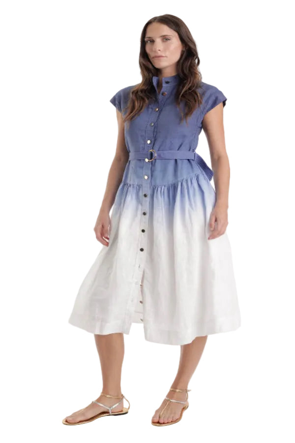 karina grimaldi karla metallic dress Karina Grimaldi Zelie Ombre Dress XS / Blue Ombre