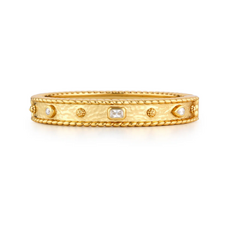 Capucine De Wulf Berry Gem Hinged Bangle / Clear Cubic Zirconia