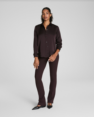 Spanx Spanxsmooth Truffle Brown Perfect fit Ponte Micro Flare Pant