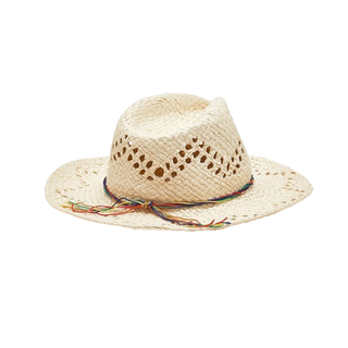Two's Company Natural Raffia Hat w/ Color