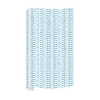 Rosanne Beck Handpainted Blue Interlocking Pattern Wrapping Paper