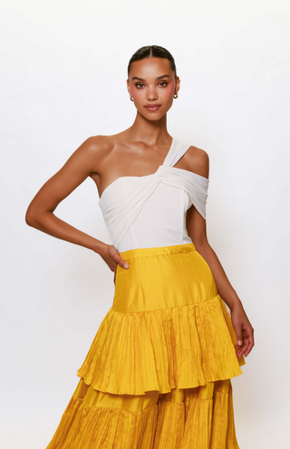 Hutch Rhea Dress / White & Gold