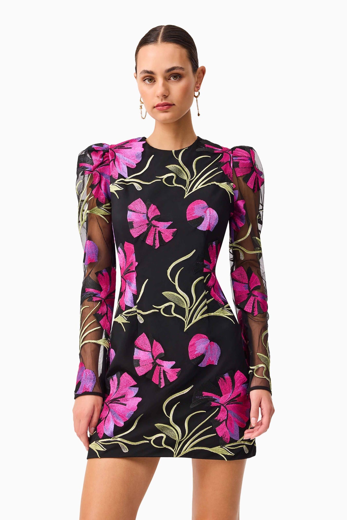 Elliatt Amaya Mini Dress Black Floral / S Elliatt Amaya Mini Dress Black Floral / S