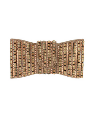 Monkee's Jewelry And ACC Pave Bow Clutch Bag / Multiple Color Options