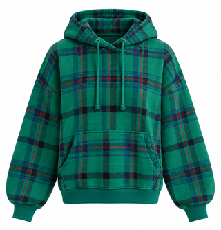 Free People Movement Velour Cutie Plaid Combo Buti Final Call Hoodie