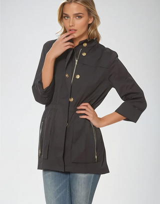 Ciao Milano Tess Rain Jacket in Black