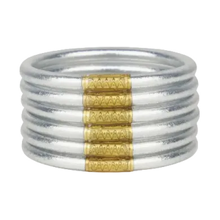 Budhagirl Silver All Weather Bangles® (Set Of 6)