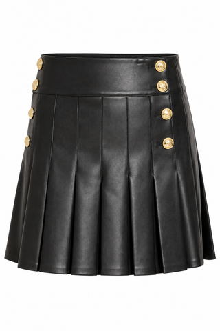 Dolce Cabo Faux Leather Pleated Skirt
