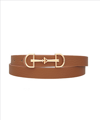 Monkee's Jewelry and ACC Horse-bit Buckle Skinny Belt / 3 Color Options