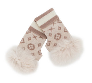 Mitchie's Dusty Pink Knit Fingerless Gloves