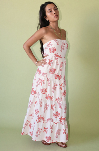 Bailey Rose Strapless Seashell Maxi Dress