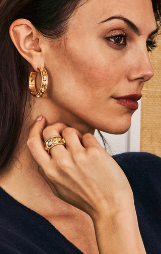 Capucine De Wulf Berry Hoop Earrings Clear Cubic Zirconia