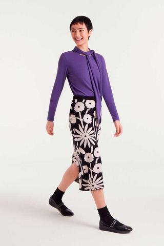 Compania Fantastica Black & White Midi Skirt