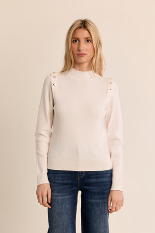Molly Bracken Us Ladies Off White Knitted Sweater