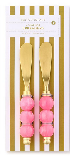 Two's Company Color Pop Set of 2 Spreaders on Gift Card Assorted 3 Colors