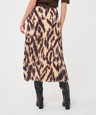 Esqualo Leopard Print Maxi Skirt