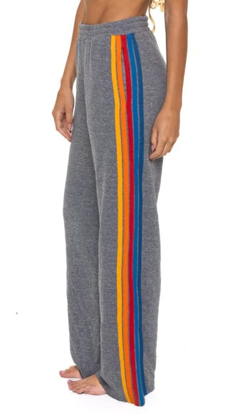 Aviator Nation 5 Stripe - Wide Leg Sweatpant