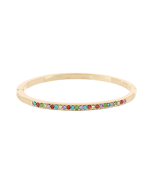 Pave Pearl Bangle Bracelet| Multiple Colors