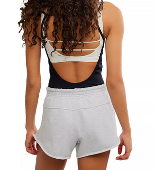 Free People Knockout Short in White Heather Grey