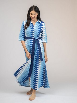 Beau & Ro Eloise Dress in Triangle Ocean