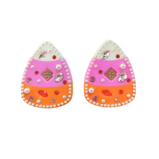BC Large Candy Corn Stud Earrings / Multi