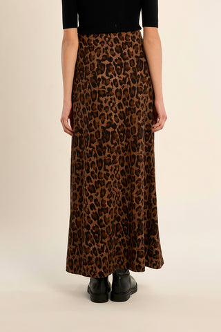 Molly Bracken Us Ladies Leopard Knitted Skirt