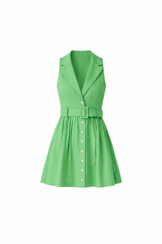 Elliatt Collared Mini Dress in Kellygreen