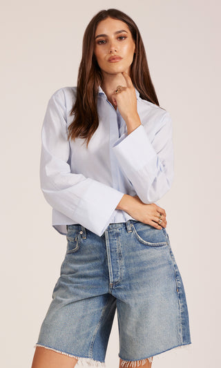 Bobi Kyle Crop Button Up