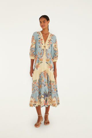 Farm Rio Boho Beauty Butter Maxi Dress