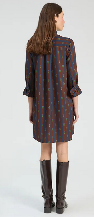 Vilagallo Indian Flower Stripes Dress
