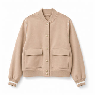 Elan Taupe Bomber Jacket