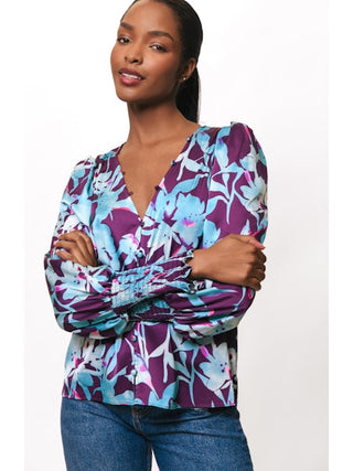 Hutch Margie Top / Plum Monet Watercolor
