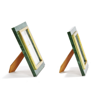 Two's Company Aventurine Green and Gold Photo Frame / 4X6