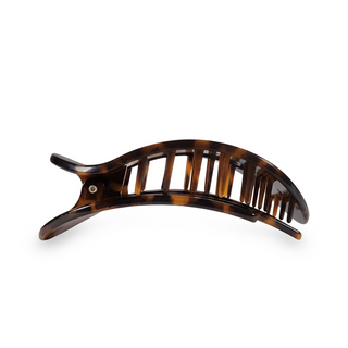 Teleties Round Flat Hair Clip | Medium | Tortoise - Tortoise