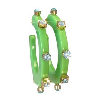 CITY GIRL JEWEL HOOP LARGE- MULTIPLE COLORS