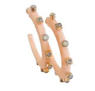 CITY GIRL JEWEL HOOP LARGE- MULTIPLE COLORS
