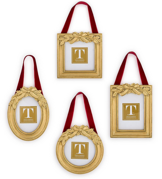 Two's Company Holly Leaves Hanging Photo Frames / 4 Shapes