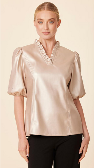Dolce Cabo Ruffle Neck Top