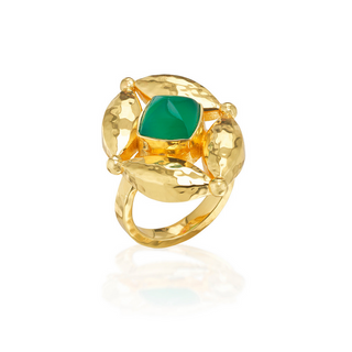 Capucine De Wulf Mystic Eye Ring in Green Onyx