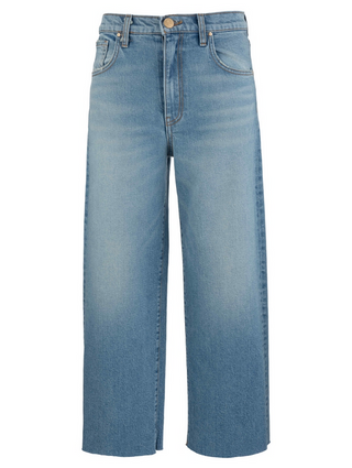 Kut Gwen High Rise Wide Leg Slouchy Raw Hem 5 Pkts