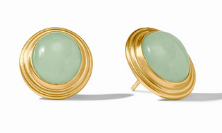 Julie Vos Portofino Stone Stud - Aqua Jade