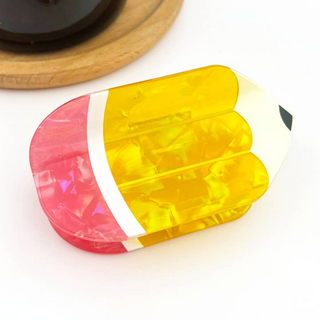 TheDivaSoap Yellow Pencil Claw Clip, Back To School Hair Clip