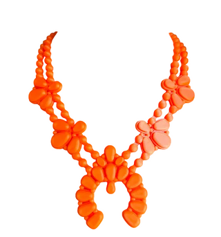 Rahya Jewelry Night Bloom Necklace in Orange Twist