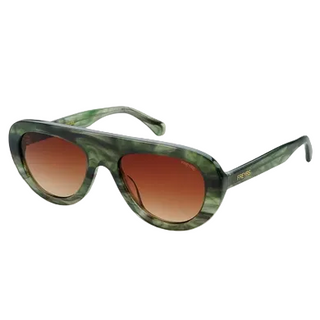 Freyrs Jetsetter Acetate Unisex Aviator Sunglasses - Emerald