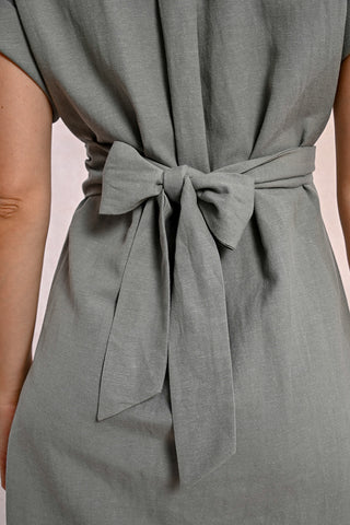 Molly Bracken Sage Green Woven Dress