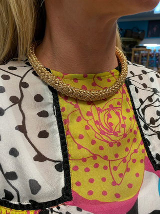 The Heartknot Warrior Weave Choker In Gold
