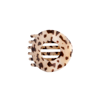 Teleties Blonde Tortoise | Medium | Flat Circle Hair Clip - Blonde Tortoise
