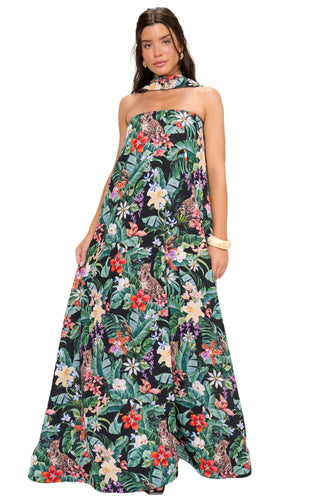 Mumu Tinsley Tube Dress in Jungle Mirage