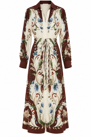 Farm Rio Millena Winter White Midi Dress