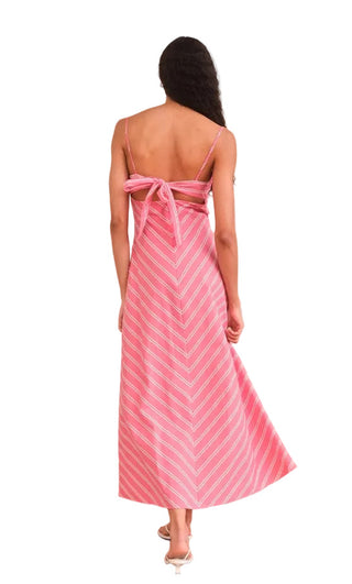 Saylor Kesara Dress in Pink Stripe